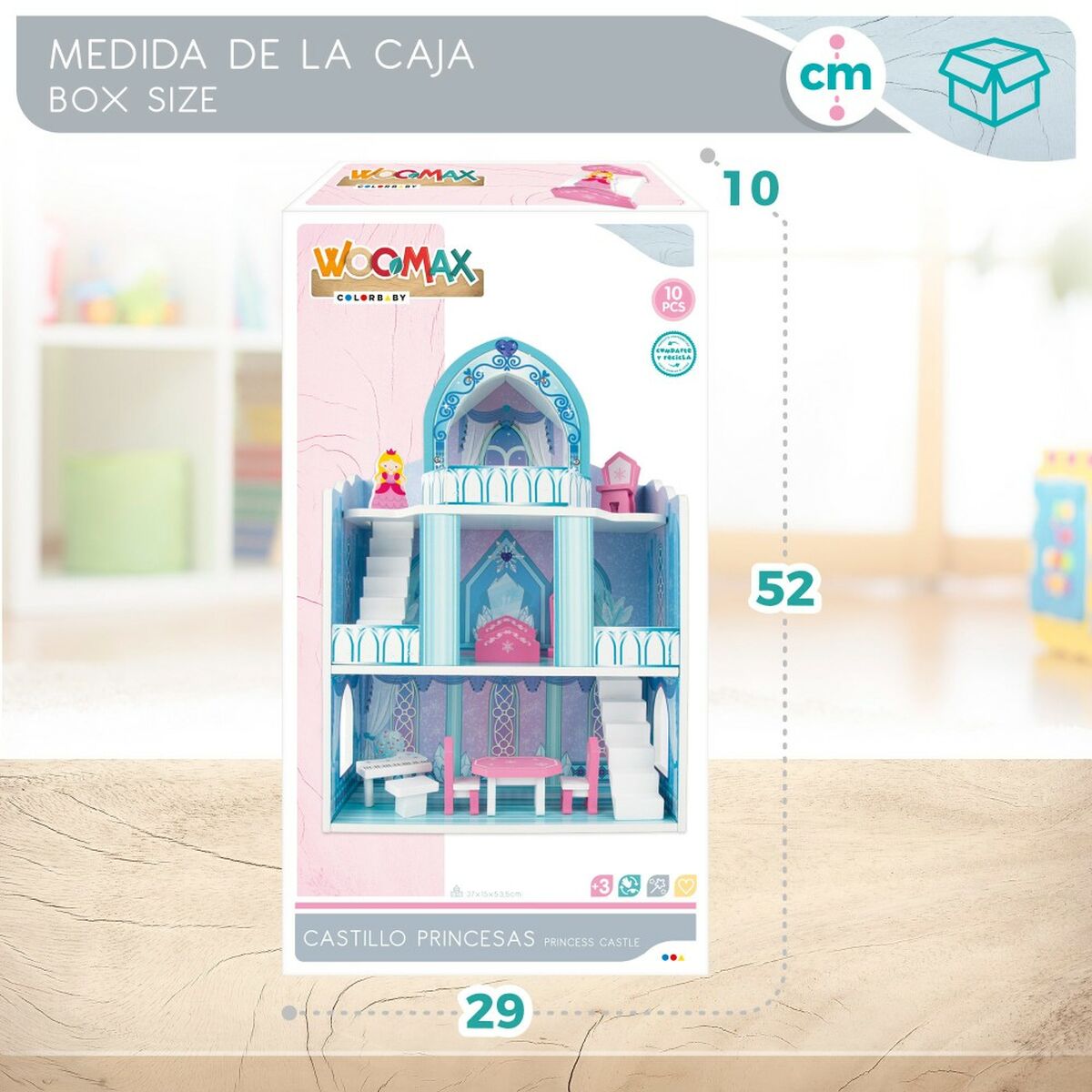 Miniaturowy Dom Woomax 9 Części 37 x 53,5 x 15 cm 2 Sztuk