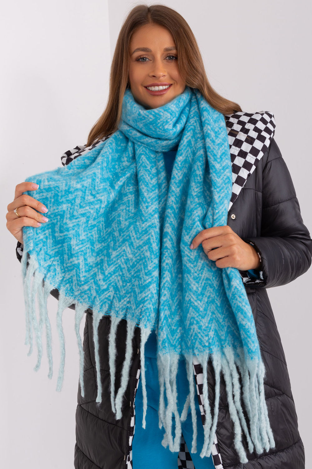  Shawl model 189246 AT  blue