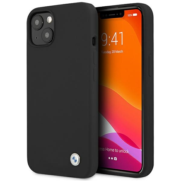 BMW BMHCP13SSILBK Apple iPhone 13 mini black hardcase Silicone Signature