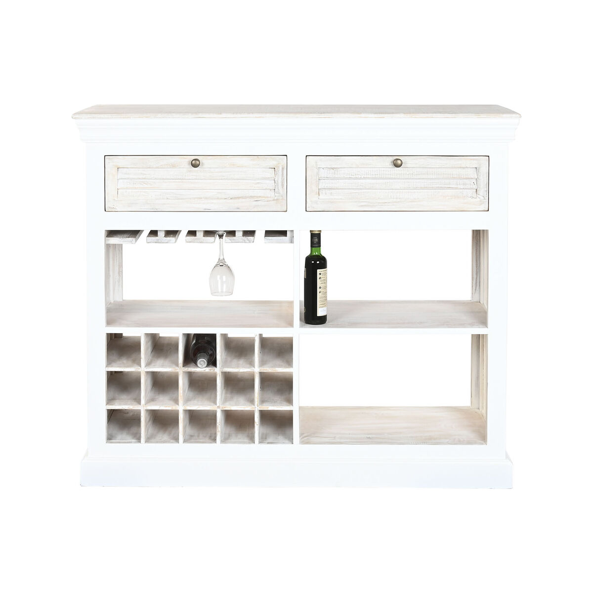Bottle rack Home ESPRIT White 120 x 40 x 98 cm