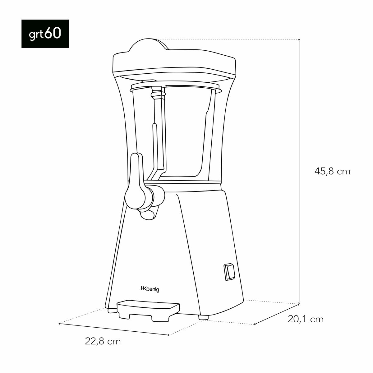 Ice Cream Maker Hkoenig GTR60 20 W Black 1 L Ice Cream Maker Hkoenig GTR60 20 W Black 1 L