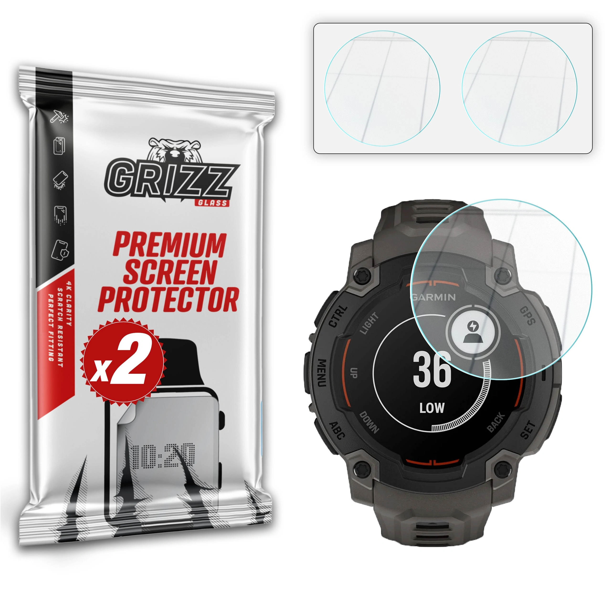 GrizzGlass HybridGlass Garmin Instinct E 45mm