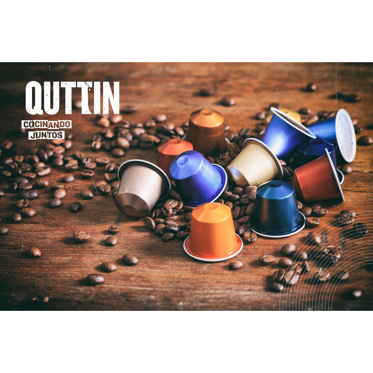 Coffee Capsule Organiser Quttin Bamboo 35 x 18 x 4 cm 40 Coffee Capsules (6 Units)