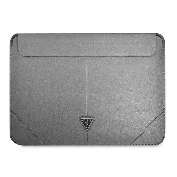 Guess Sleeve GUCS14PSATLG 13/14 inch silver Saffiano Triangle Logo