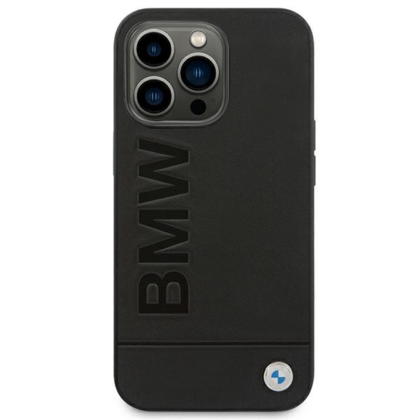 BMW BMHCP14LSLLBK Apple iPhone 14 Pro black Leather Stamp