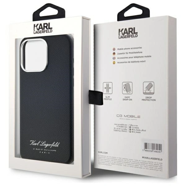 Karl Lagerfeld KLHCP15XPGWCMKHK Apple iPhone 15 Pro Max hardcase hotel RSG black