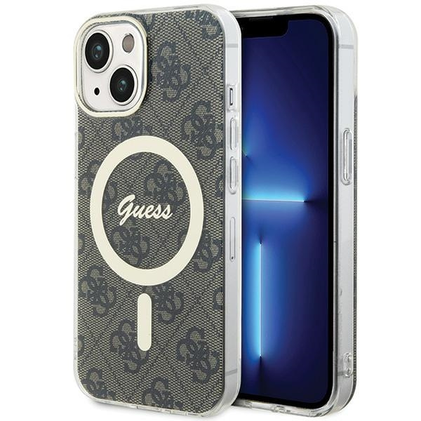 Etui Guess GUHMP15MH4STW Apple iPhone 15 Plus / 14 Plus hardcase IML 4G MagSafe brązowy/brown