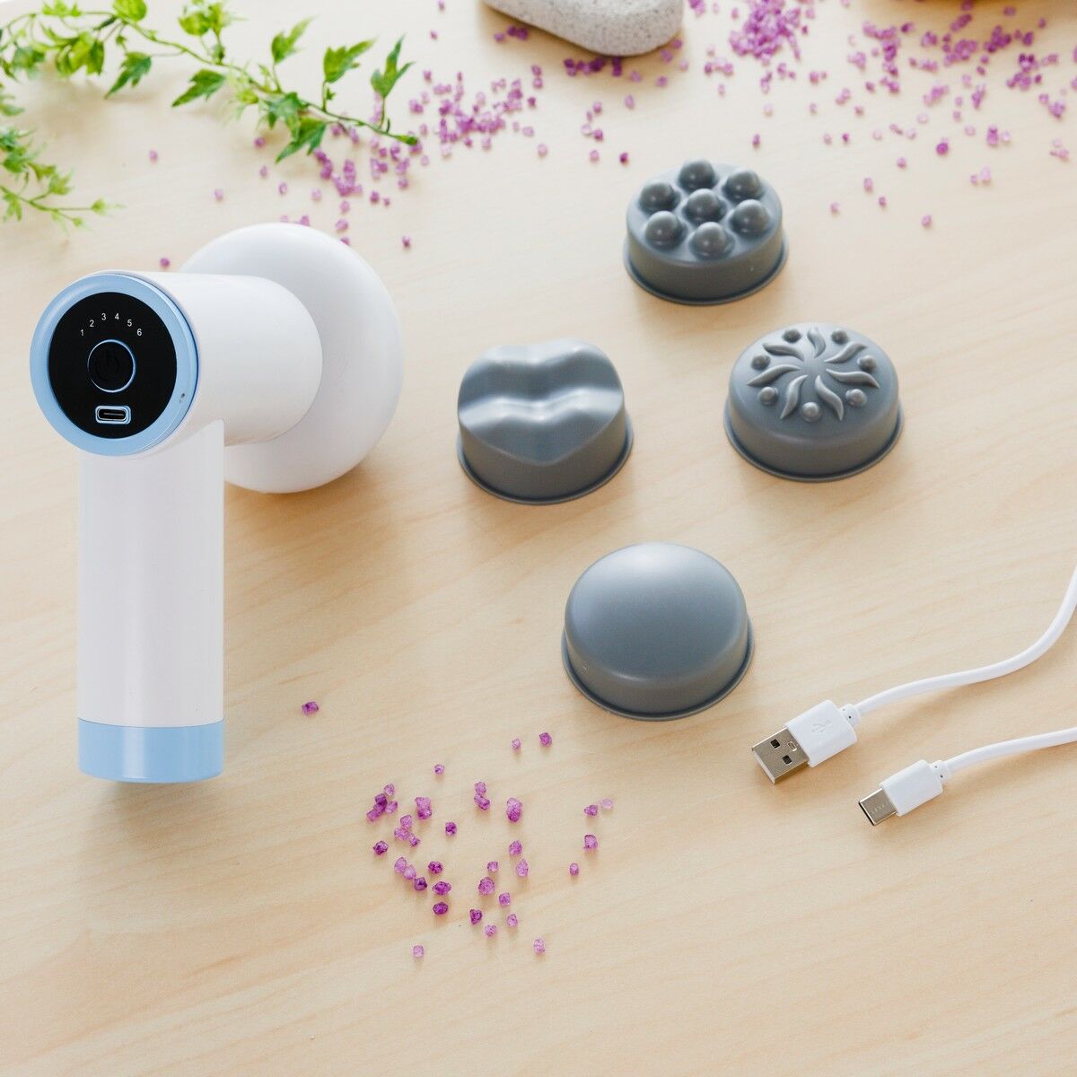 6-in-1 Rechargeable Anti-Cellulite Massage Gun CellyGun InnovaGoods 6-in-1 Rechargeable Anti-Cellulite Massage Gun CellyGun InnovaGoods