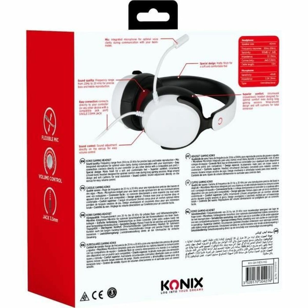 Headphones KONIX Nexus White