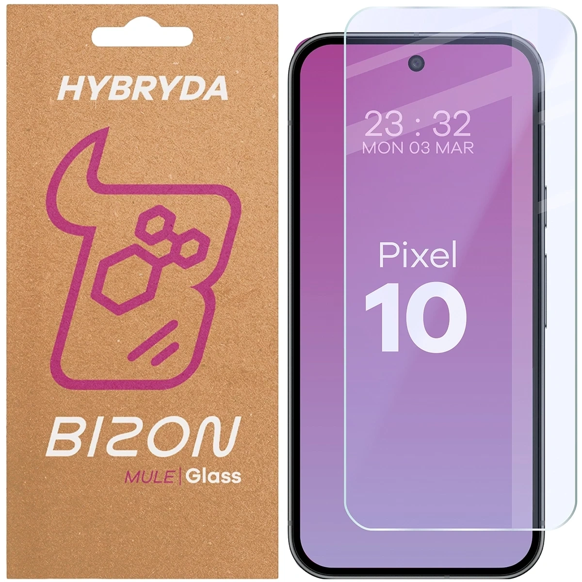 Elastyczne szkło hybrydowe Bizon Glass Mule do Google Pixel 10