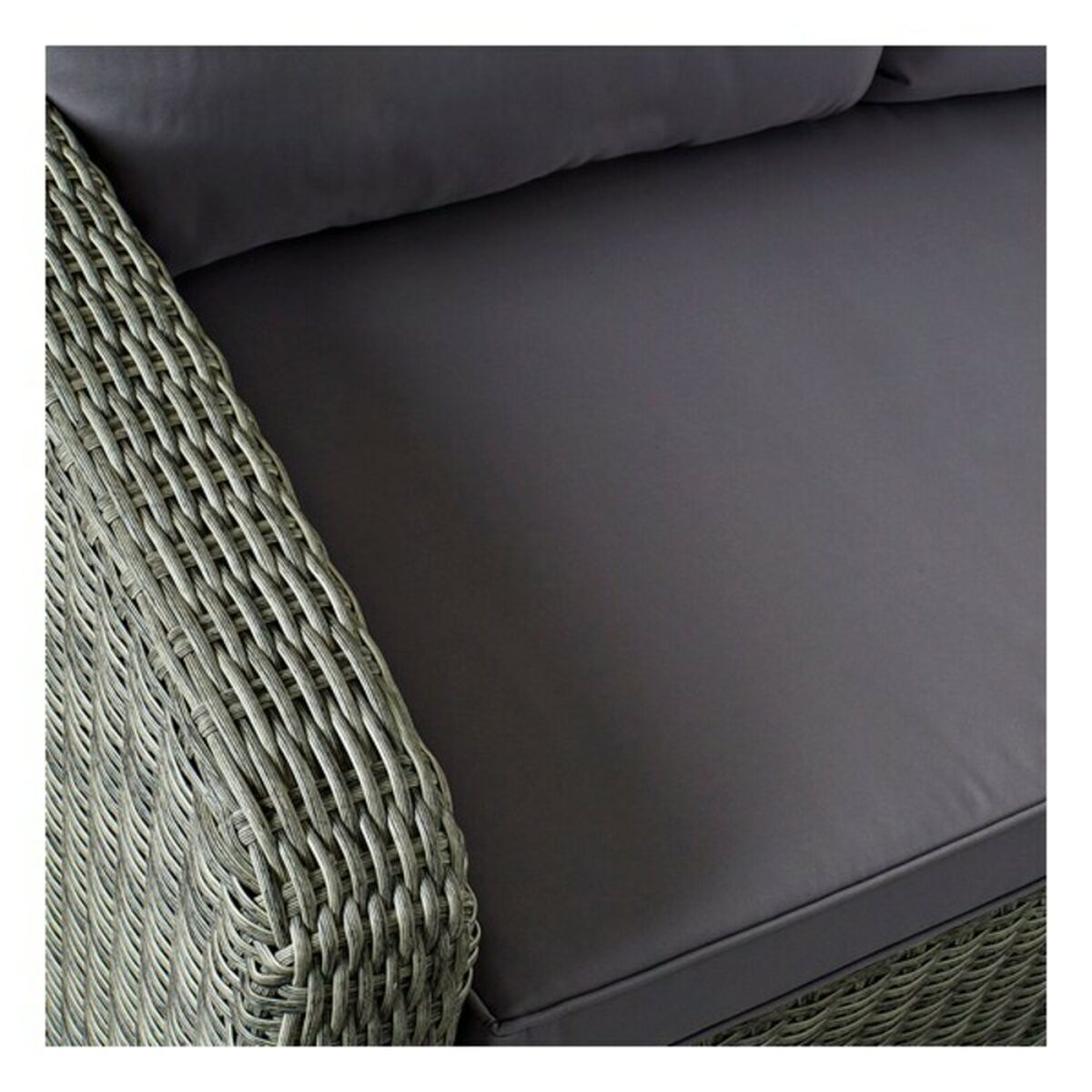 Zestaw Kanapowy ze Stołem DKD Home Decor MB-166669 Zewnętrzny Szkło Poliester rattan syntetyczny Stal (267 x 204 x 90 cm) (4 pcs