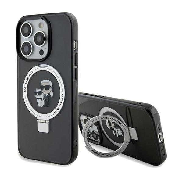 Karl Lagerfeld KLHMP13XHMRSKCK Apple iPhone 13 Pro Max hardcase Ring Stand Karl&Choupettte MagSafe black