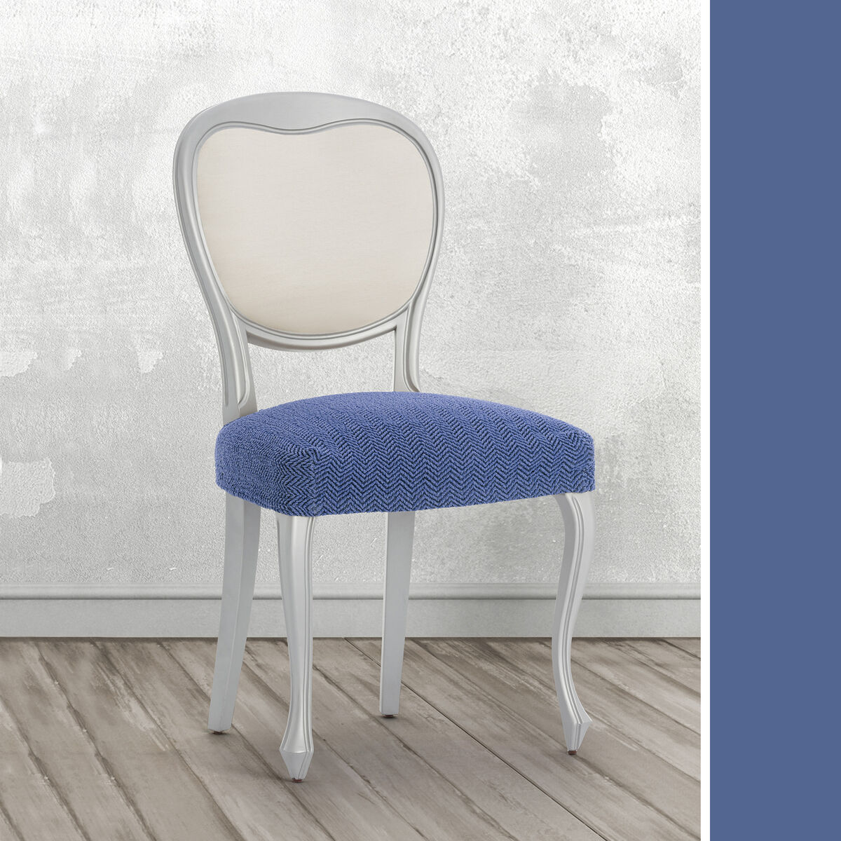 Chair Cover Eysa JAZ Blue 50 x 5 x 50 cm 2 Units