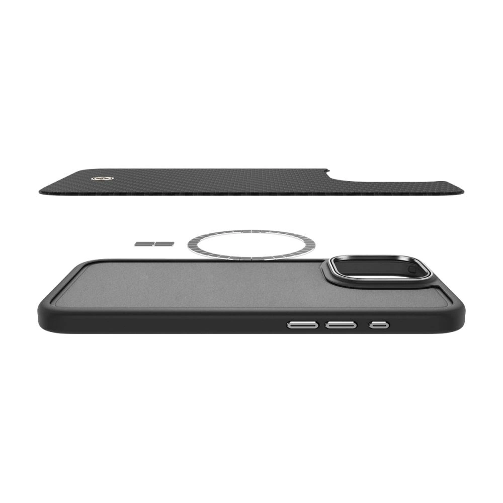 Spigen Enzo Aramid Mag MagSafe Apple iPhone 16 Pro Black/silver