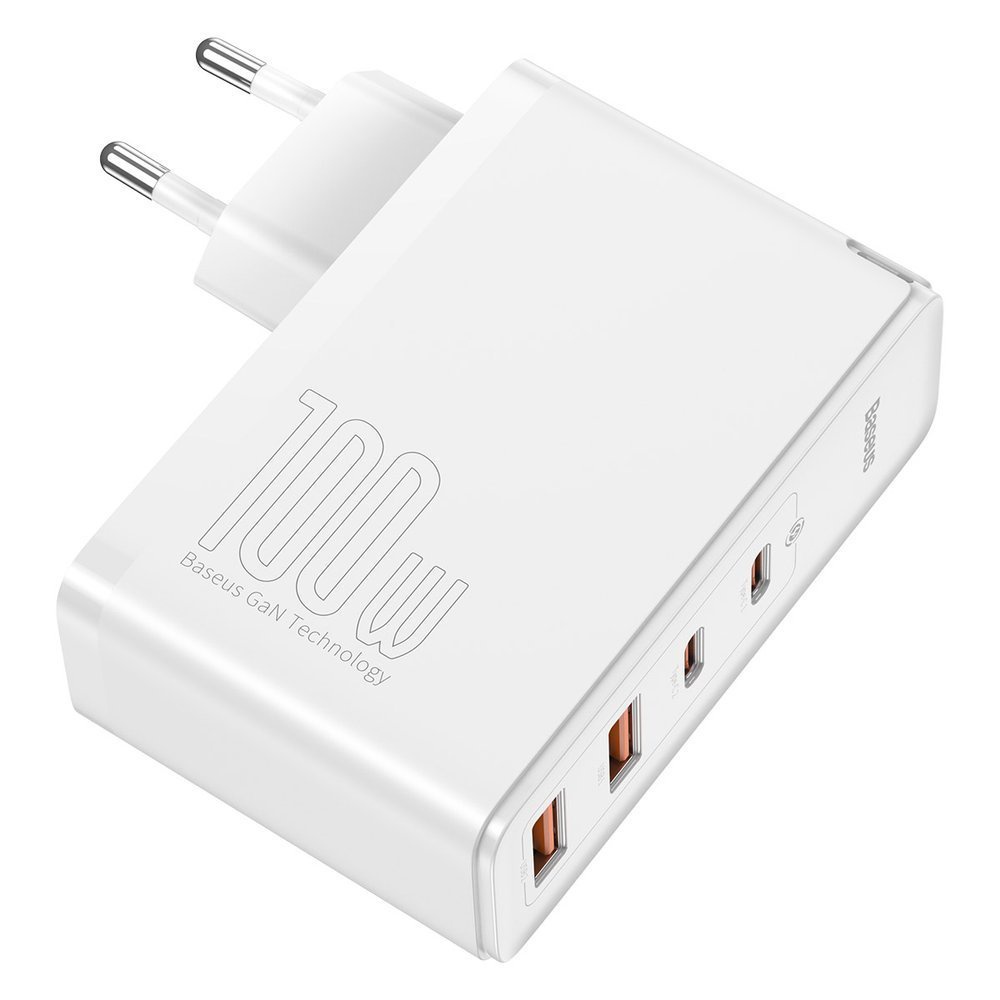 Baseus GaN2 Pro fast wall charger 100W USB / USB Typ C Quick Charge 4+ Power Delivery white (CCGAN2P-L02)