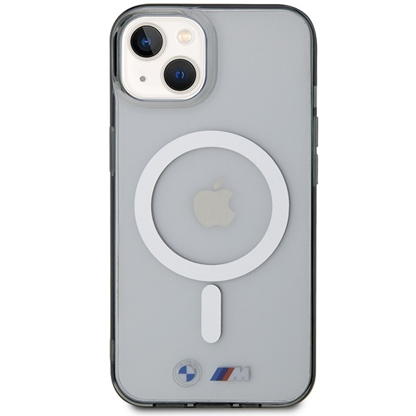 BMW BMHMP14MHCRS Apple iPhone 14 Plus transparent hardcase Silver Ring MagSafe