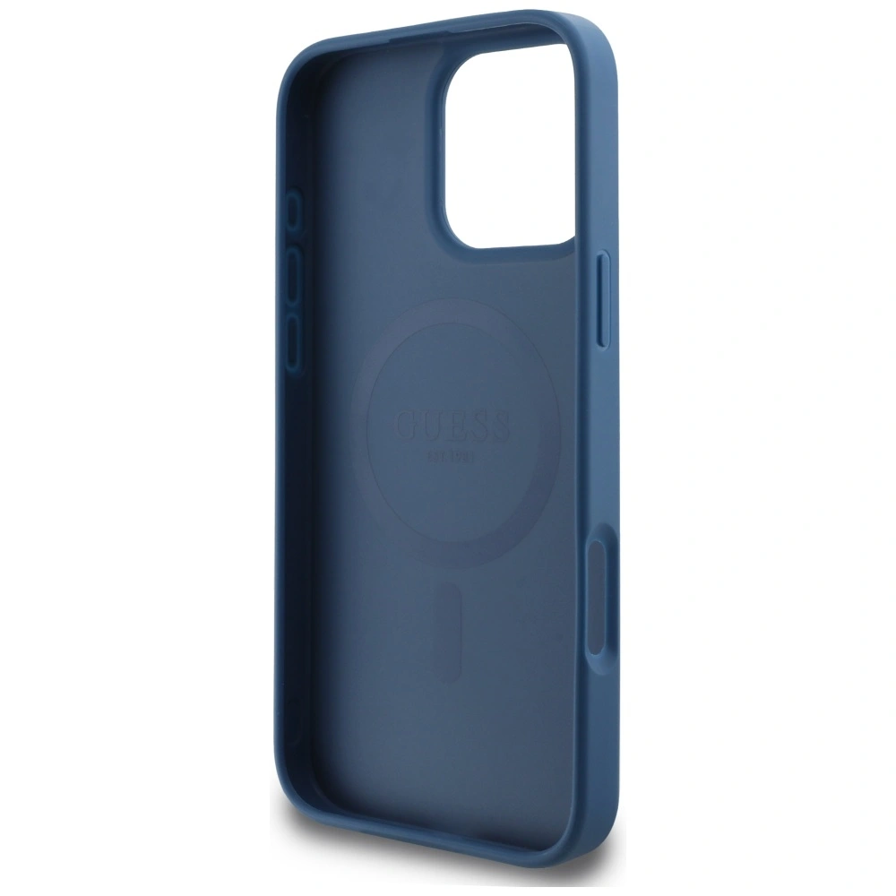 Guess HC PU 4G Small 4G and Classic Apple iPhone 16 Pro MagSafe blue