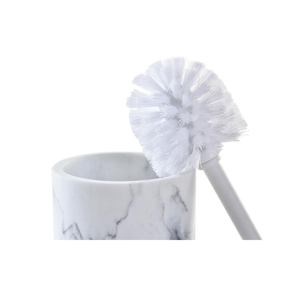 Toilet Brush DKD Home Decor 10,3 x 10,3 x 38 cm Natural White Natural rubber Resin