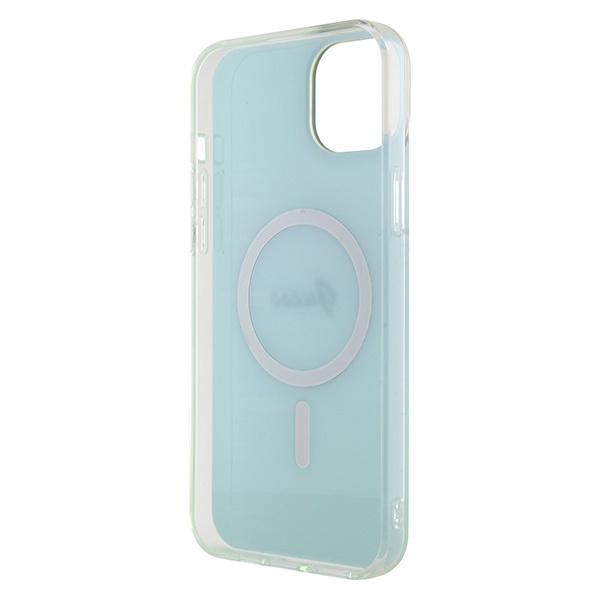 Guess GUHMP15MHITSQ Apple iPhone 15 Plus hardcase IML Iridescent MagSafe turquoise