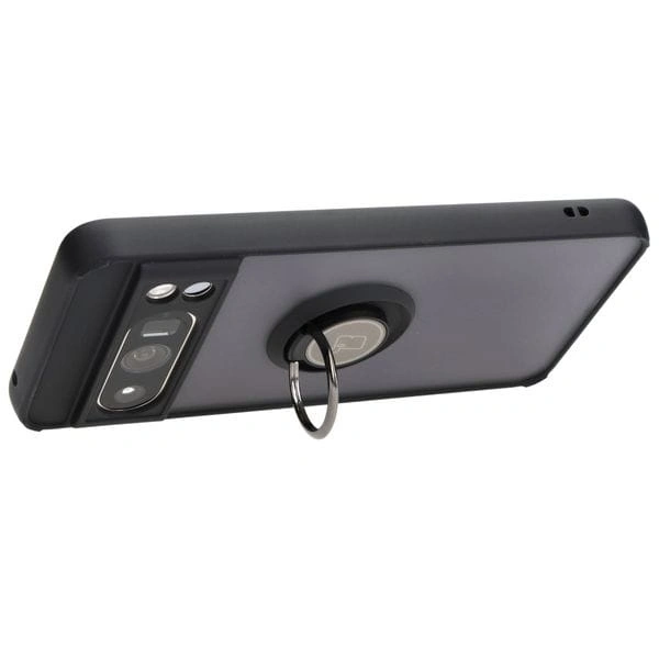 Bizon Case Hybrid Ring Google Pixel 8 Pro smoky with a black frame