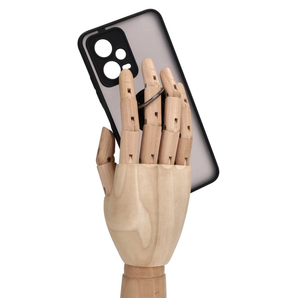 Bizon Case Hybrid Ring Xiaomi Poco X5 / Redmi Note 12 5G smoky with a black frame