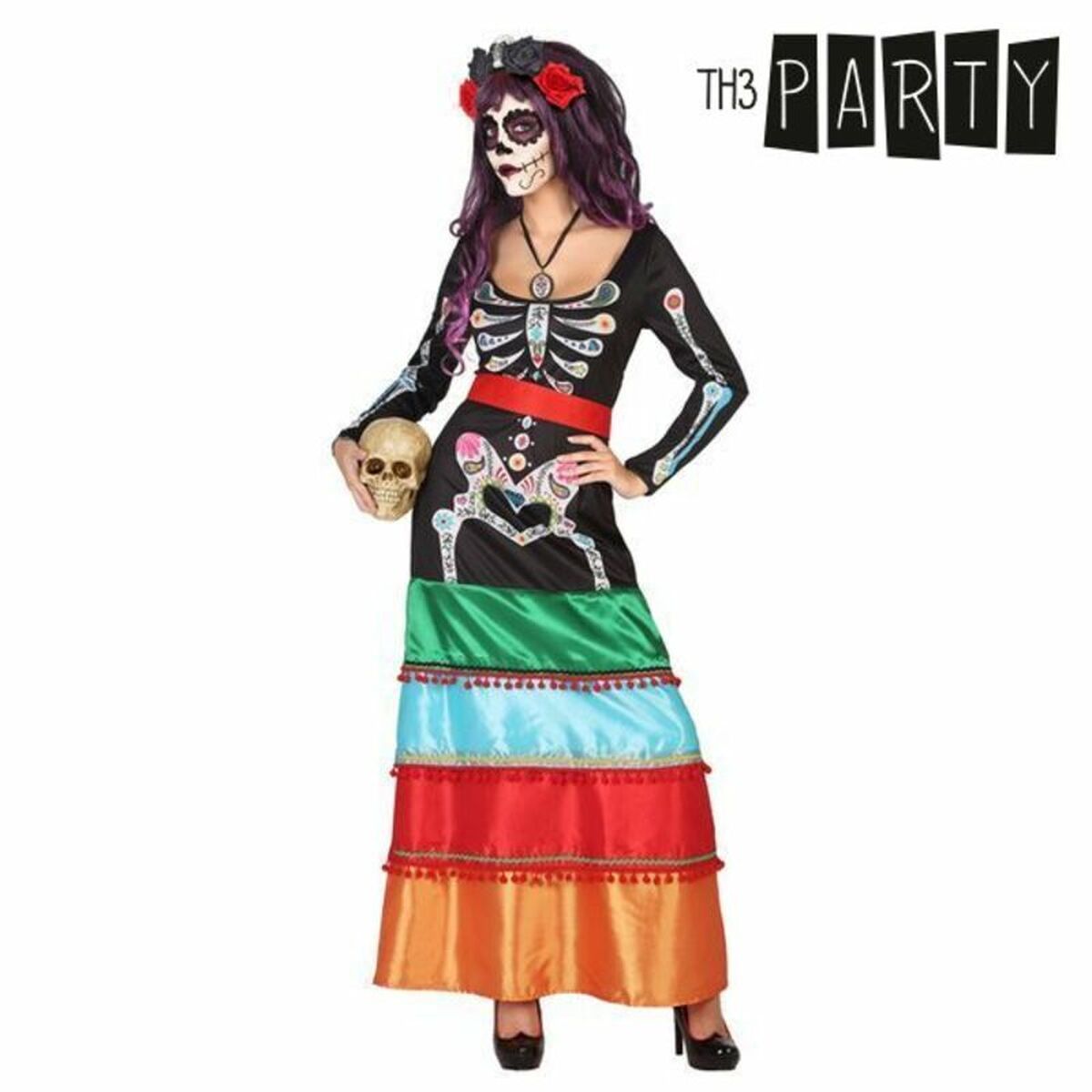 Costume for Adults Th3 Party Multicolour Skeleton (2 Units)