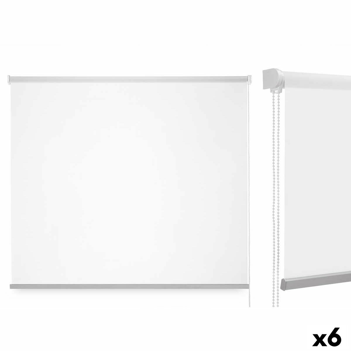 Roller blinds 150 x 180 cm White Cloth Plastic (6 Units)