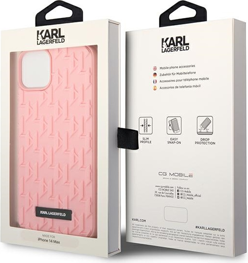 Karl Lagerfeld KLHCP14MRUPKLPP Apple iPhone 14 Plus hardcase pink 3D Monogram
