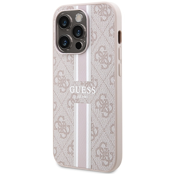 Guess GUHMP15XP4RPSP Apple iPhone 15 Pro Max hardcase 4G Printed Stripes MagSafe pink
