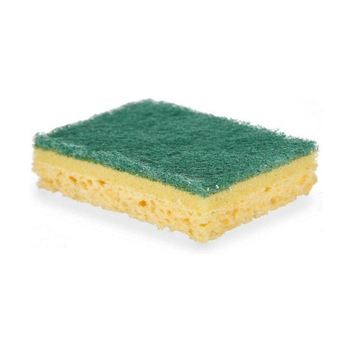 Set of scourers Abrasive fibre Green Yellow Cellulose (14 Units)