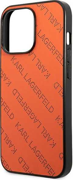 Karl Lagerfeld KLHCP13XPTLO Apple iPhone 13 Pro Max hardcase orange Perforated Allover