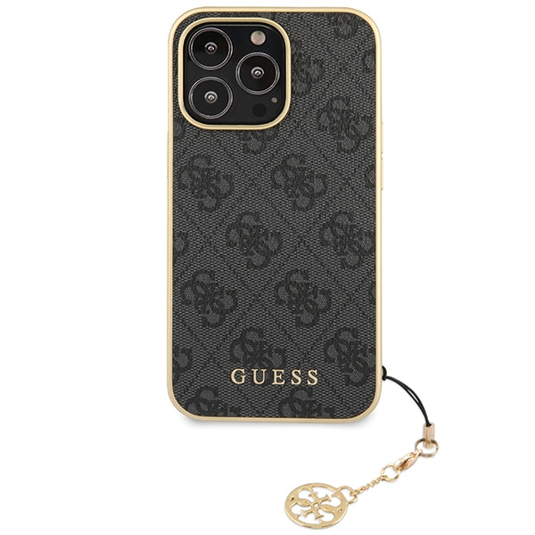Guess GUHCP14XGF4GGR Apple iPhone 14 Pro Max gray hardcase 4G Charms Collection