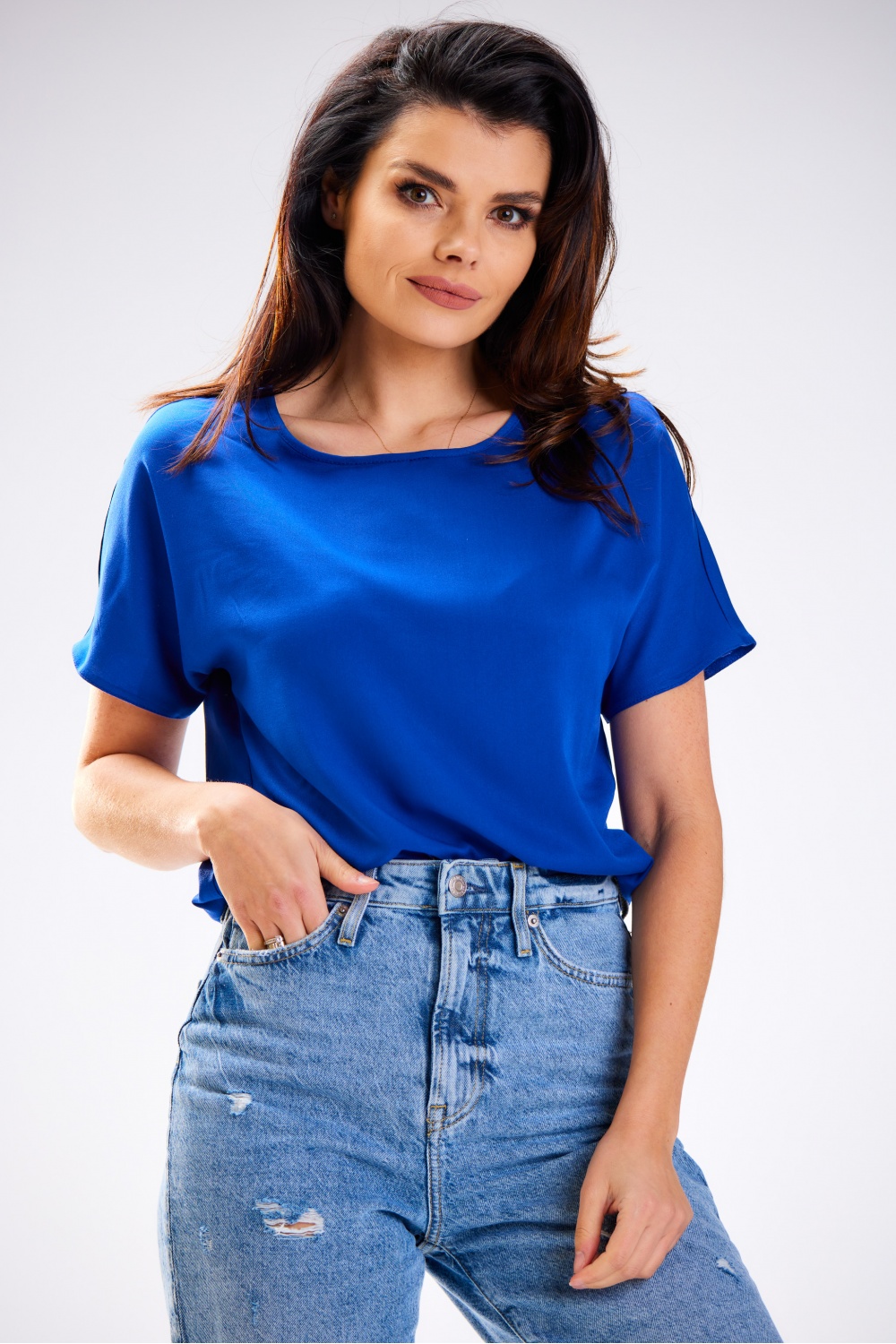 Blouse model 181099 awama  blue