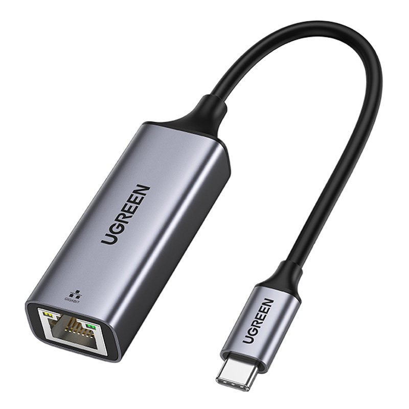 UGREEN USB-C external network adapter / Ethernet RJ45 1Gbps gray
