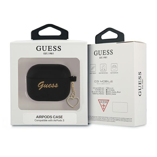Guess GUA3LSCHSK Apple AirPods 3 black Silicone Charm Heart Collection