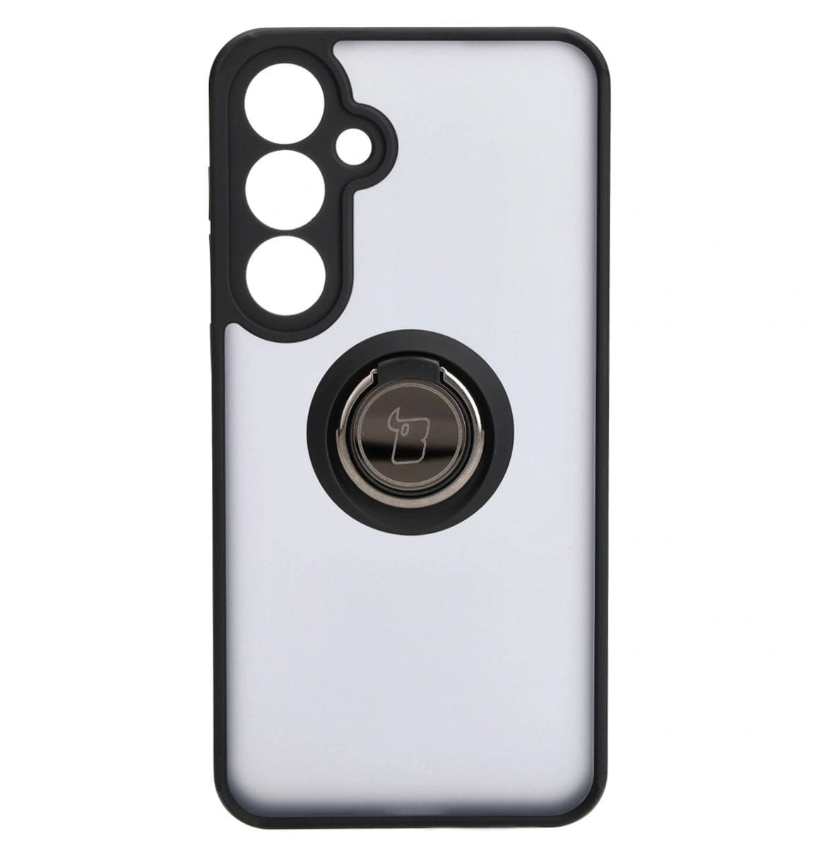 Bizon Case Hybrid Ring Samsung Galaxy S24 Plus smoky with a black frame