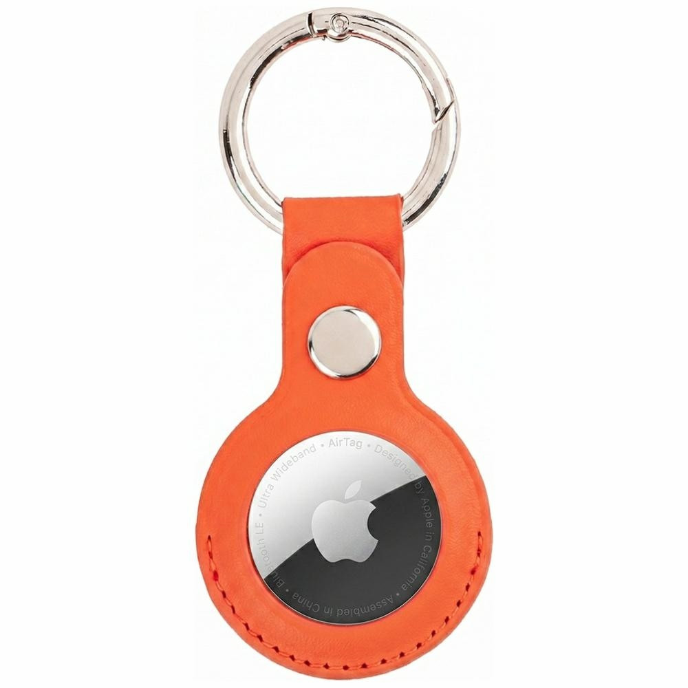 Etui Mercury Leather AirTag pomarańczowy