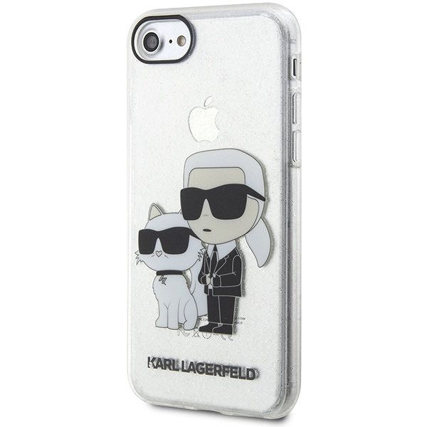 Karl Lagerfeld KLHCI8HNKCTGT Apple iPhone SE 2022/SE 2020/8/7 transparent hardcase Gliter Karl&Choupette