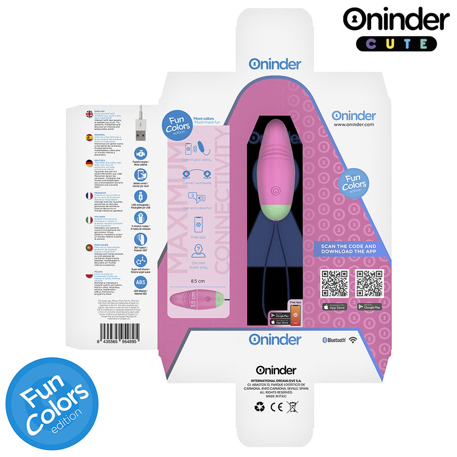 ONINDER CUTE - LOVE PLEASURE VIBRO-ROTATING EGG 360 SILICONE - FREE WORLDWIDE APP