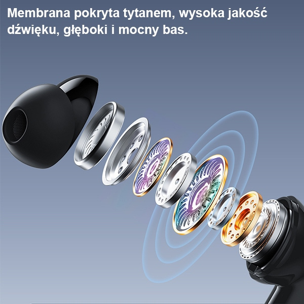 AWEI Earphones Bluetooth 5.3 T50 TWS + stacja dokująca czarny/black