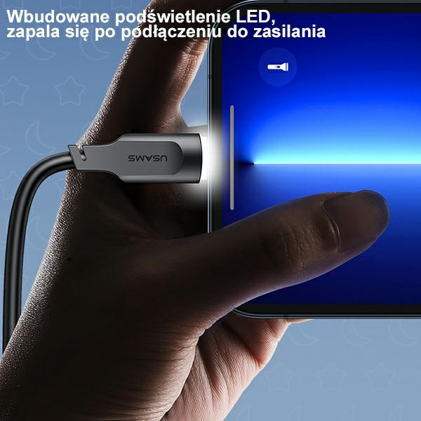 USAMS Lithe Series Cable USB-C PD Fast Charging 1,2m 100W purple (US-SJ567)