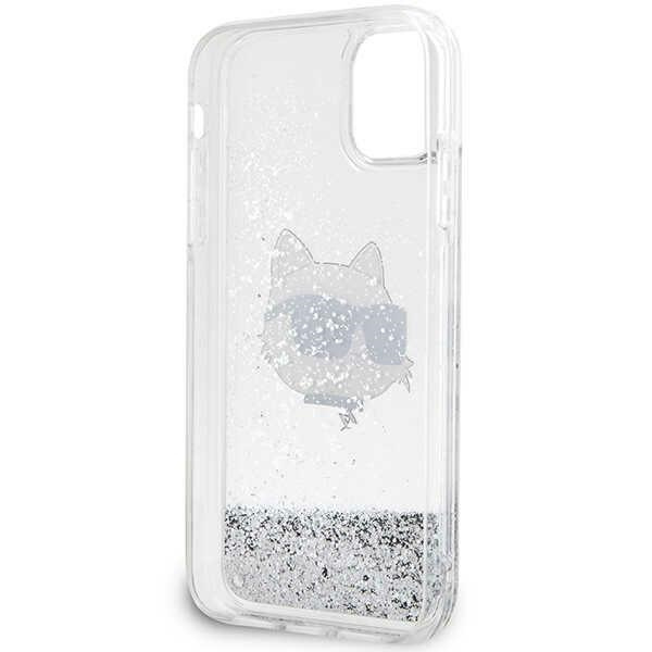 Karl Lagerfeld KLHCN61LNCHCS Apple iPhone 11/XR silver hardcase Glitter Choupette Head