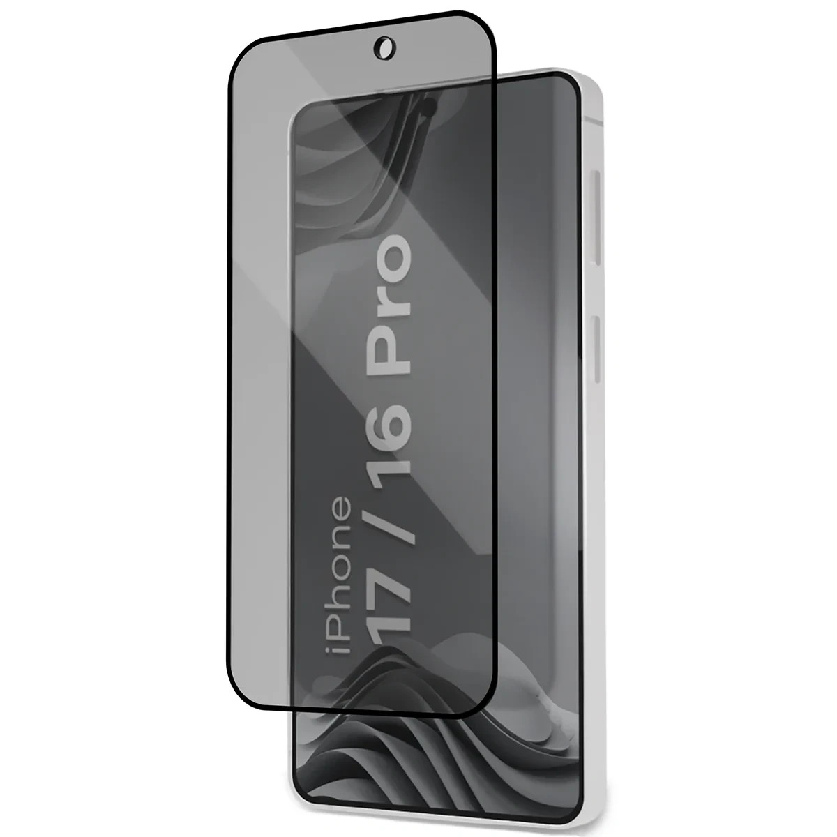 Szkło prywatyzujące z ramką aplikacyjną Bizon Glass Aplikator Shadow do Apple iPhone 16 Pro / 17