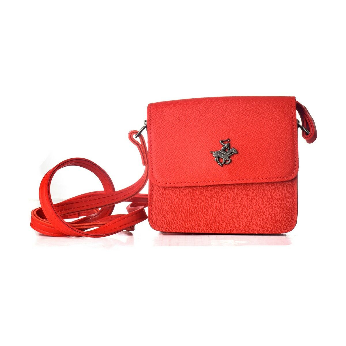 Damen Handtasche Beverly Hills Polo Club 2026-RED Rot (12 x 12 x 5 cm)