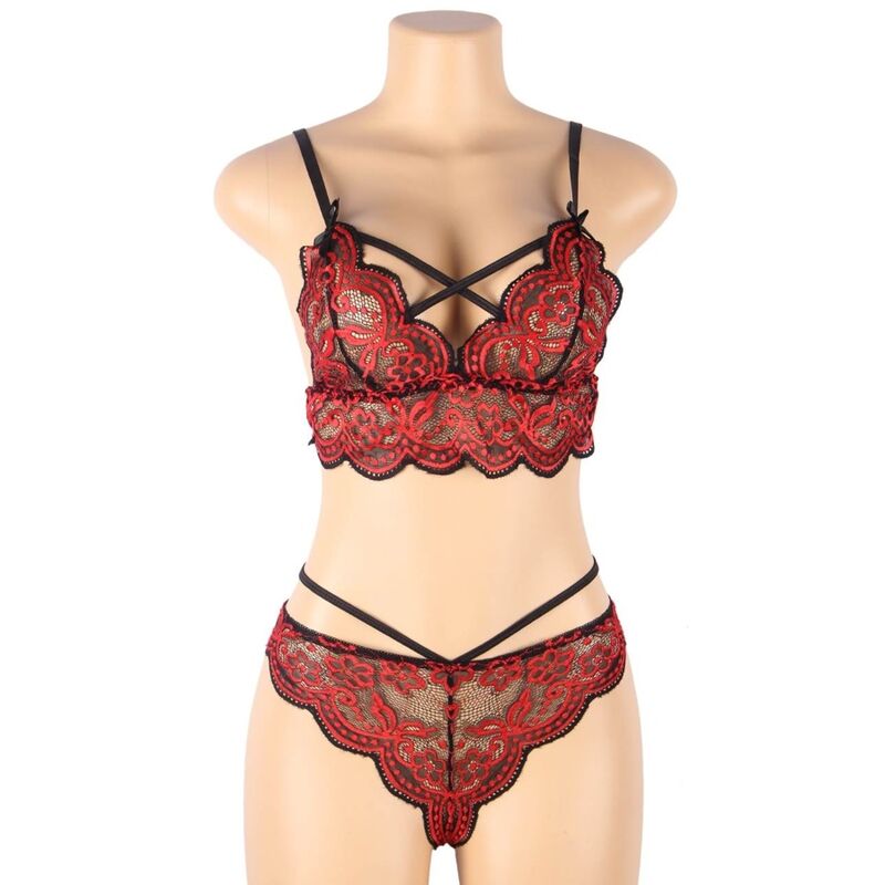 SUBBLIME SET - TWO PIECES SET LACE TOP AND PANTIES L/XL