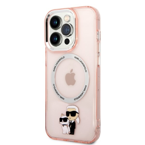 Karl Lagerfeld KLHMP14XHNKCIP Apple iPhone 14 Pro Max hardcase pink IML NFT Karl&Choupette Magsafe