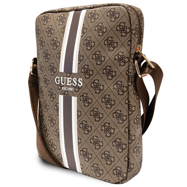 Guess GUTB10P4RPSW 10 inch brwon 4G Stripes Tablet Bag