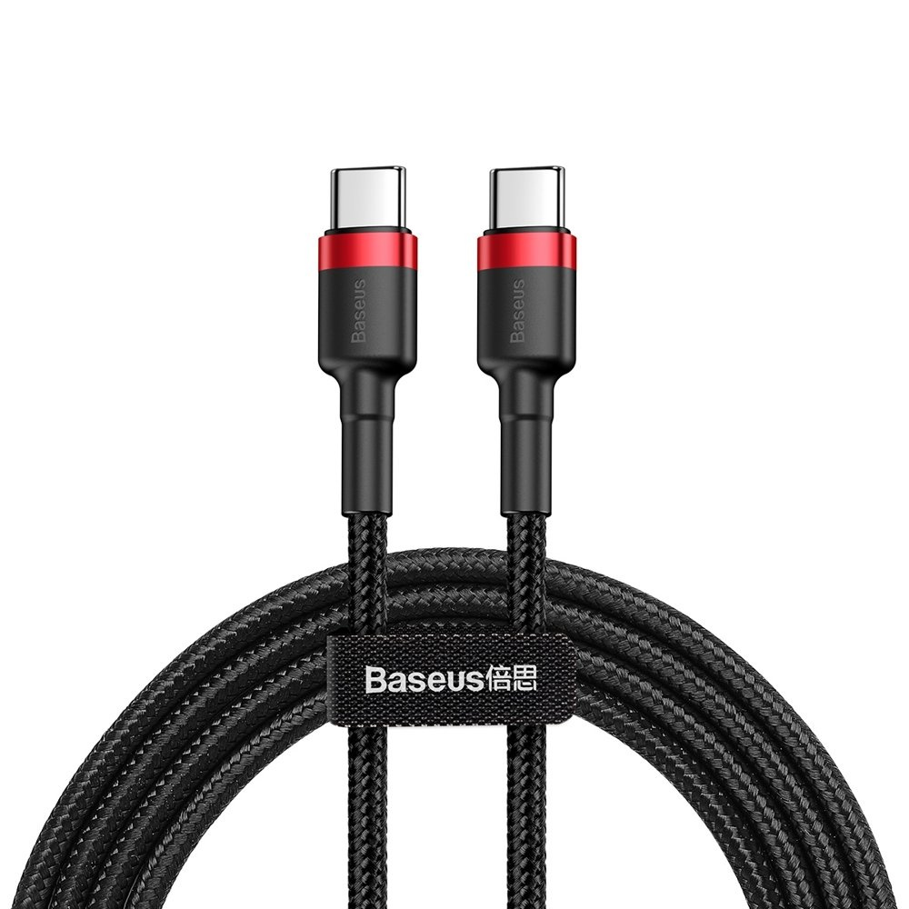 Baseus Cafule USB-C/USB-C Cable PD 2.0 60W 20V 3A QC 3.0 2M black-red