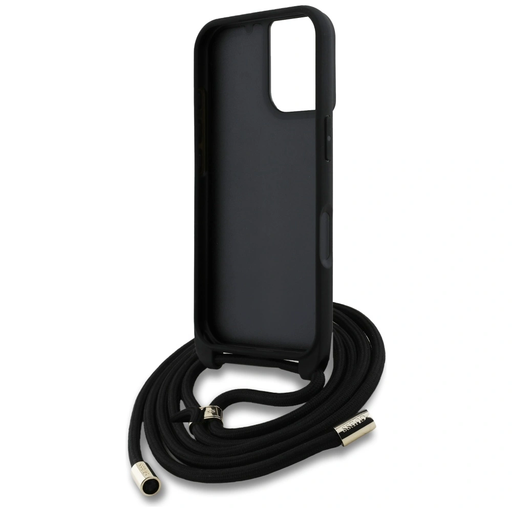 Guess 4G Big Logo Cord Stap Crossbody Apple iPhone 16 black