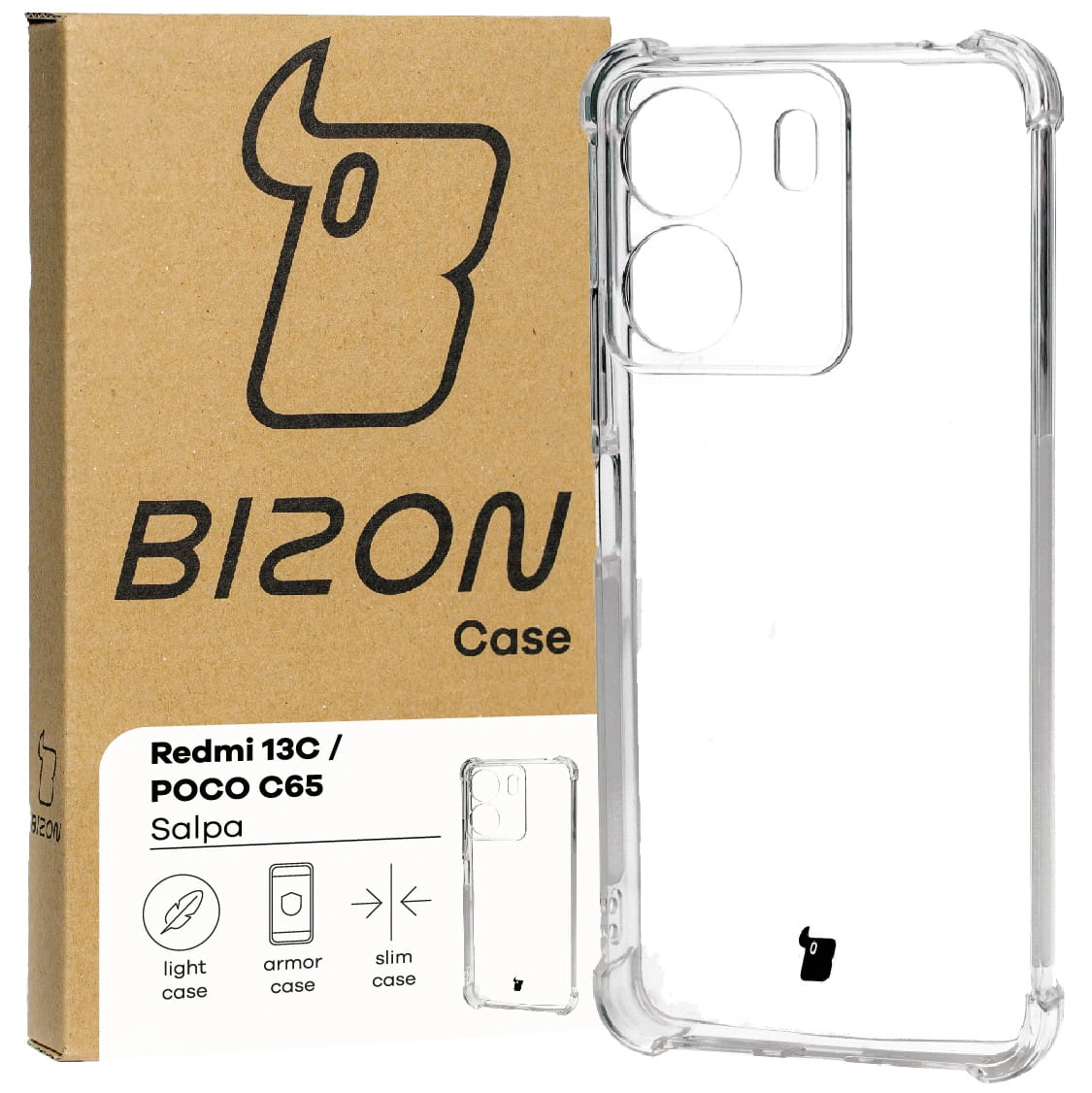 Bizon Case Salpa Xiaomi Redmi 13C / Xiaomi Poco C65 clear